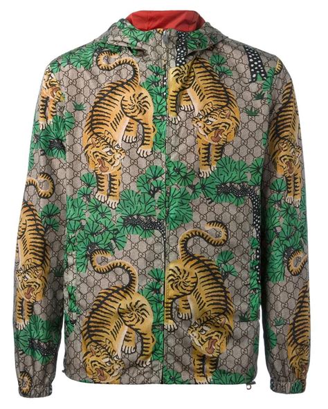 green gucci jacket men's|gucci tiger leather jacket.